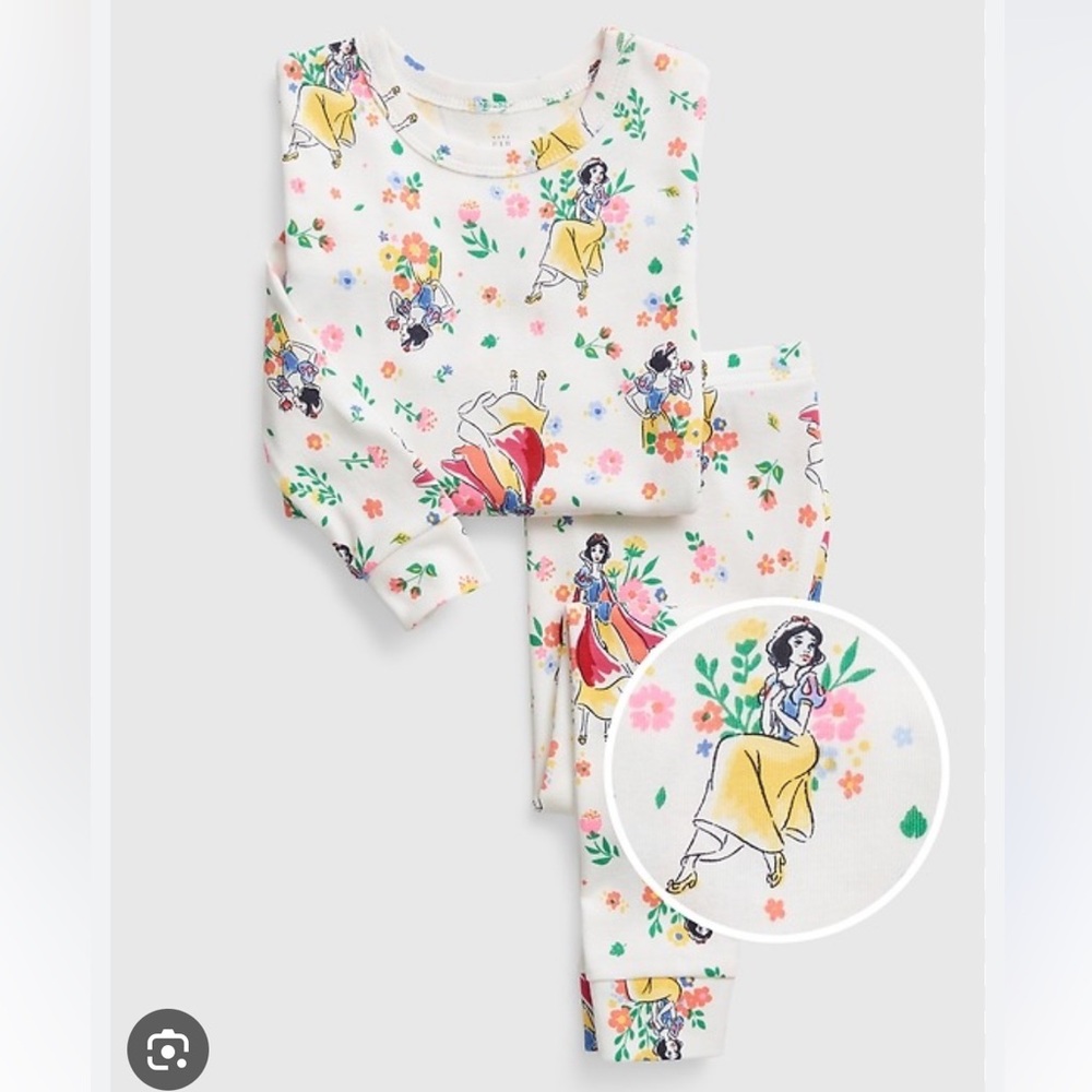 BabyGap Gap× Disney Girls Organic Cotton Snow White PJ Set, size 6, NWT